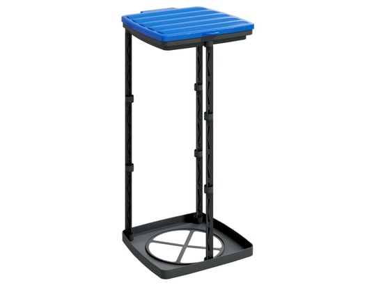 VIDAXL - Porte-sacs poubelles 2 pcs noir et bleu 60 l pp