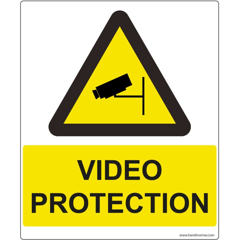 Panneau  Vidéo Protection - 300 x 250 mm