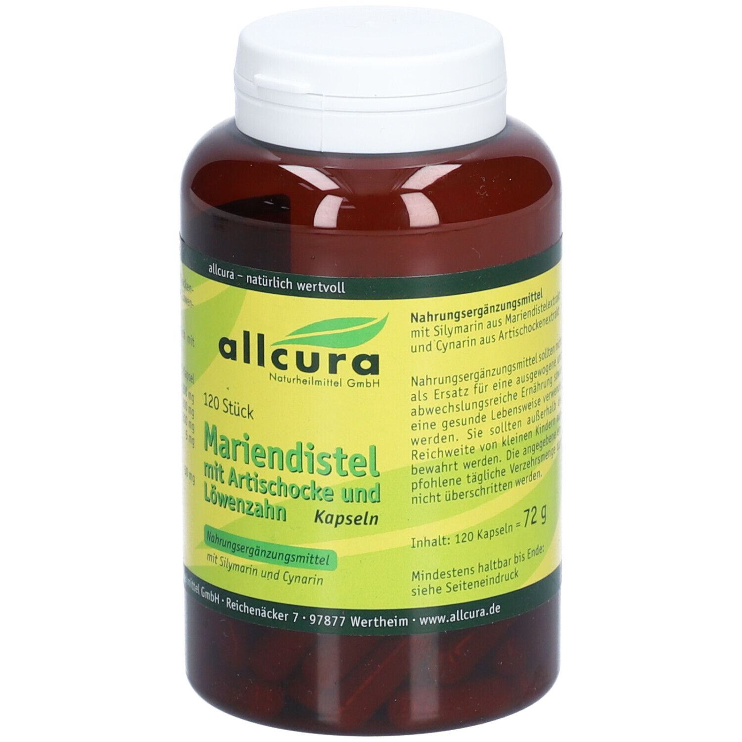 allcura Mariendistel mit Artischocke und Löwenzahn
