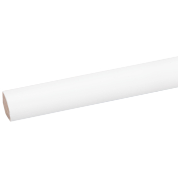 Kwartrond grenen wit gelakt 13x13mm 270cm