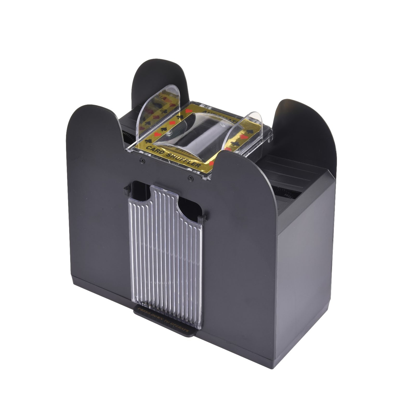 Automatische 6 Deck Spielkarten Mischmaschine Card Shuffler (Batteriebetrieben) - Schwarz