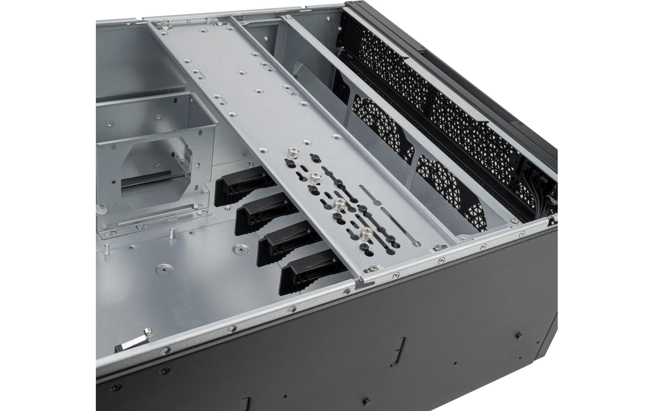 Gehäuse RM52<br>5HE-Rackmount-Servergehäuse mit zwei 360-mm-Lüftern und Flüssigkühlkompatibilität