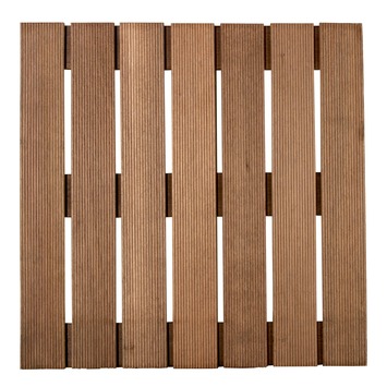 Vlondertegel Reliëf Hardhout ca. 50x50 cm