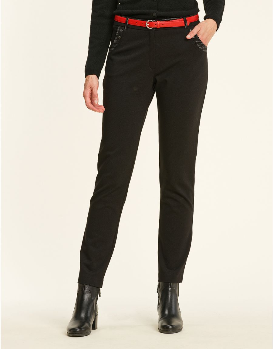 Pantalon 7/8 noir slim