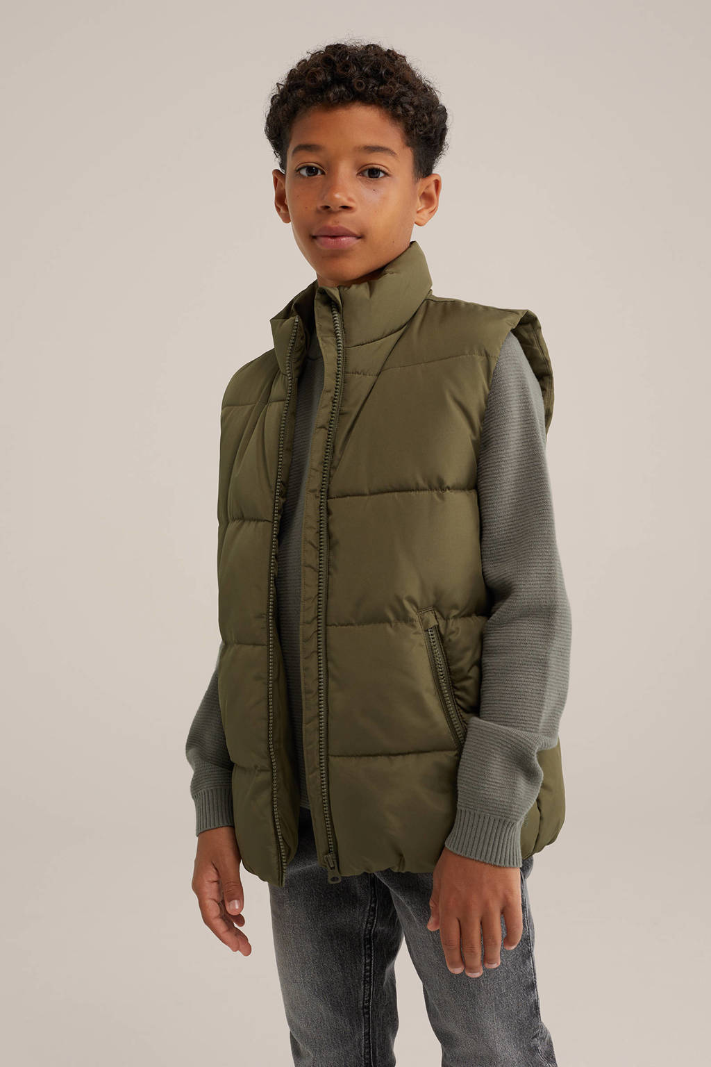 WE Fashion bodywarmer olijfgroen