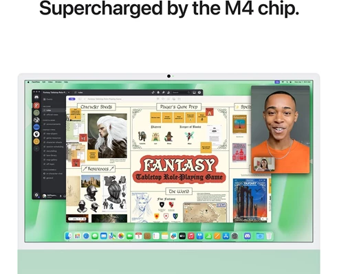 Apple 24-inch iMac - Retina 4,5K display, M4 chip 8-core CPU   8-core GPU, 16GB RAM, 256GB SSD - Green