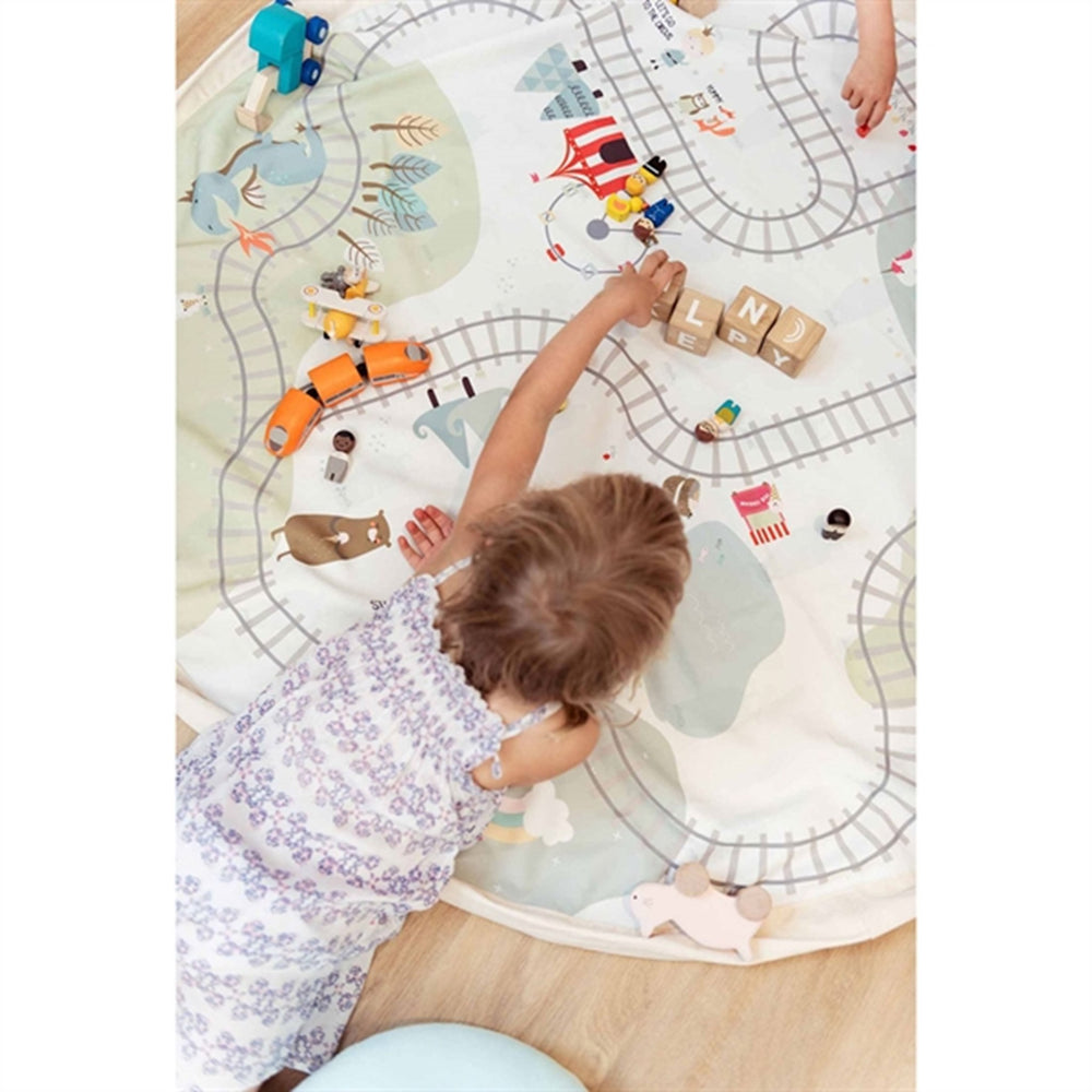2-i-1 Legetæppe Trainmap/Bears - Play&Go