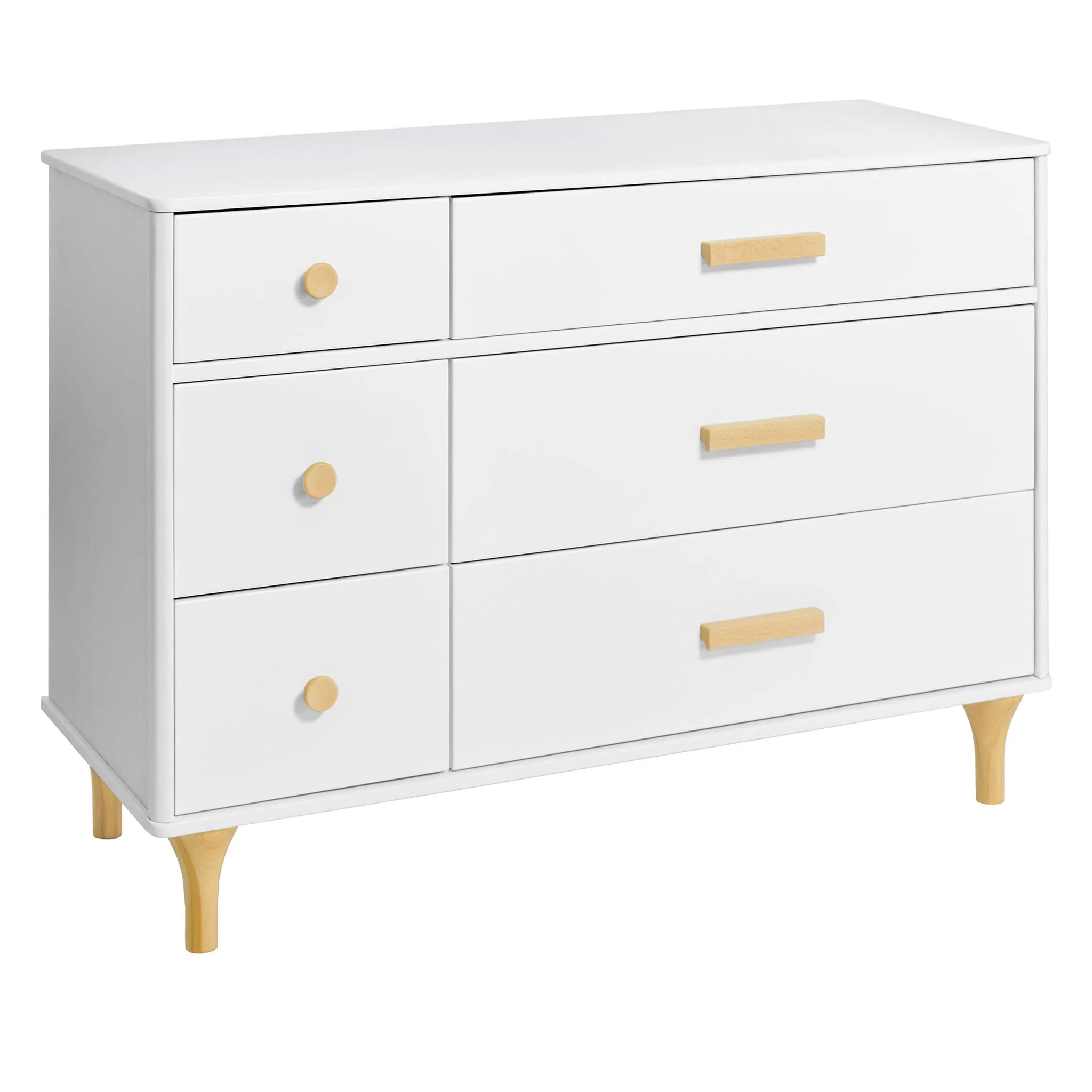 Babyletto Bureau Double 6 Tiroirs Lolly - Blanc  Naturel