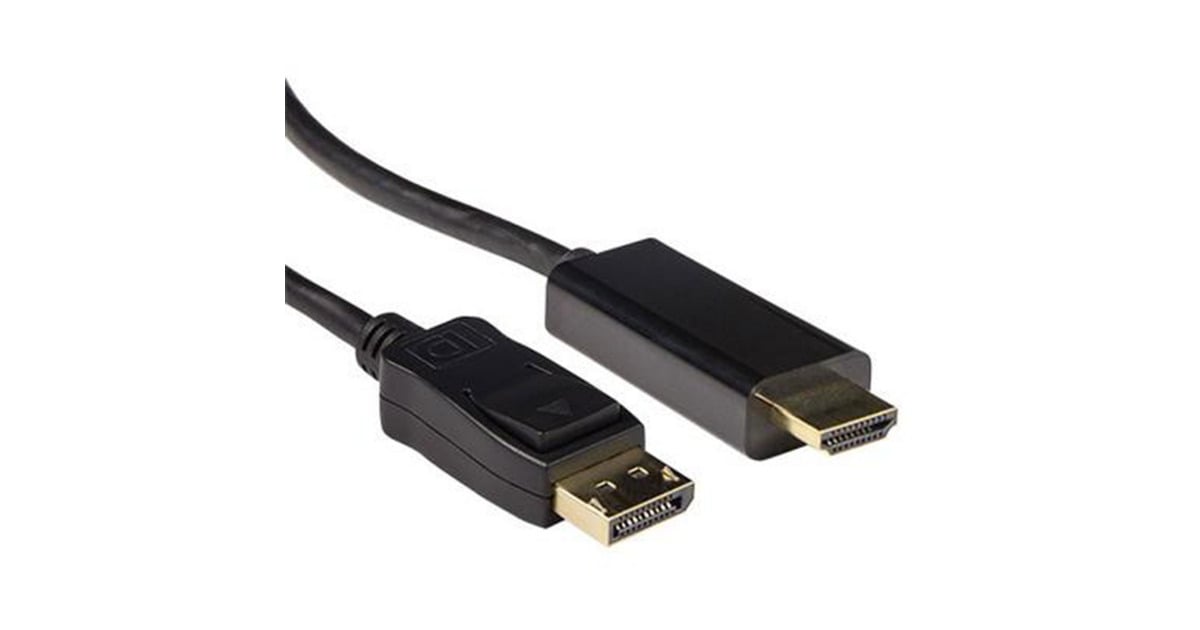 ACT ConnectivityVerloopkabel DisplayPort male naar HDMI-A male 0,50 m  (Zwart)