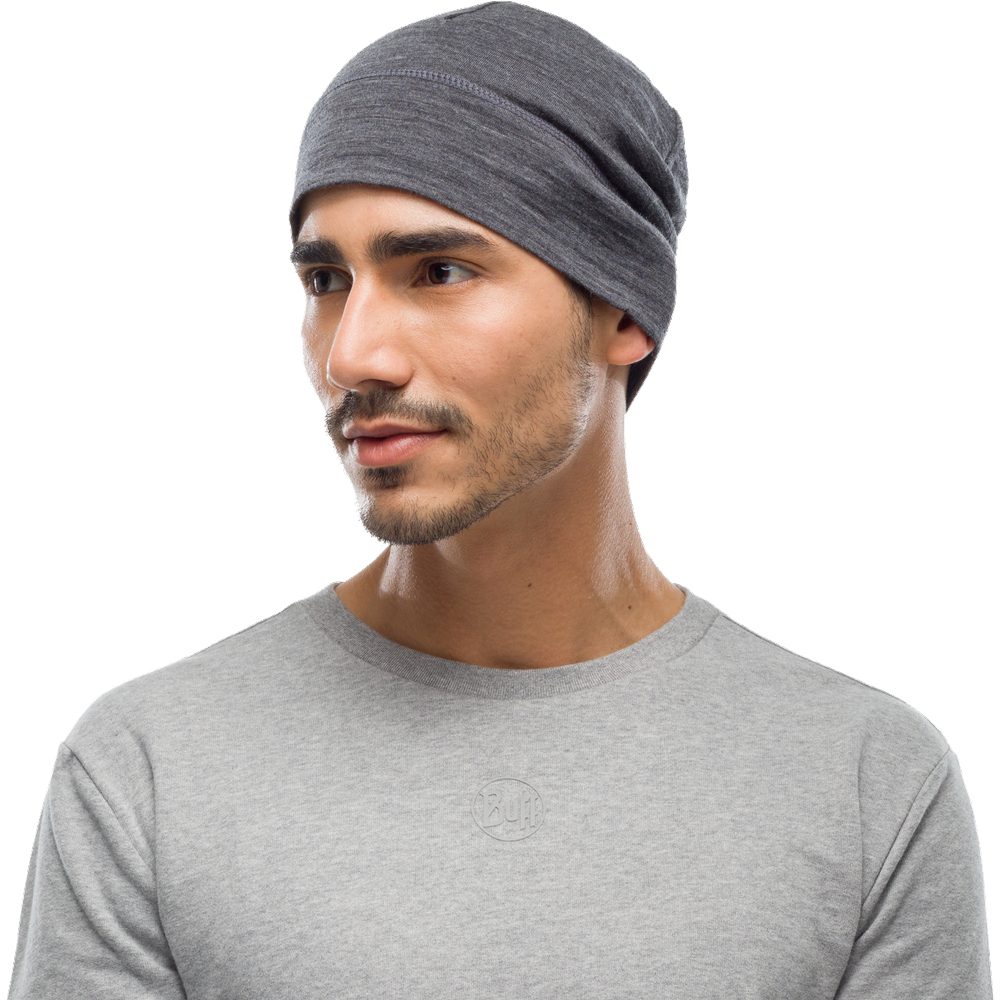 BUFF® Lightweight Merino Woll Mütze solid grey