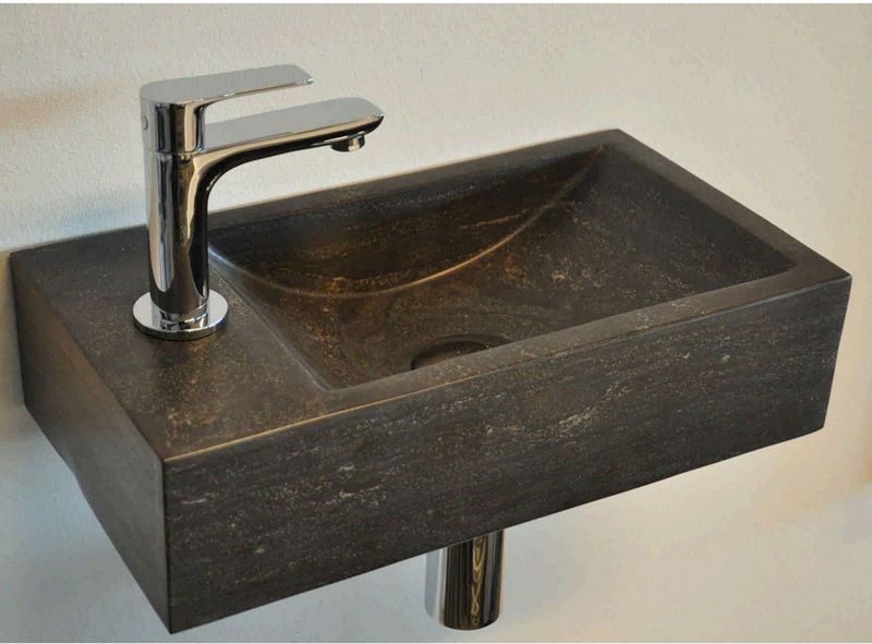 BWS - Hardsteen Fontein - Zwart - 36x18x9 cm