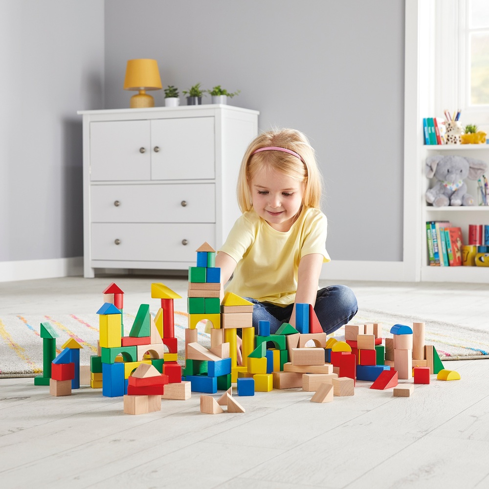 Eichhörnchen-Spielset mit 50 Holzbausteinen