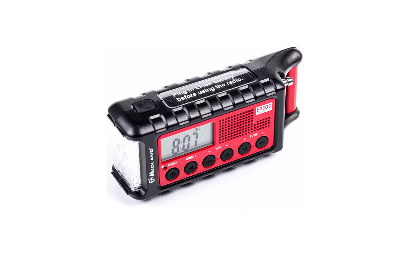 Midland ER 300 Outdoor Kurbel Radio mit Solar, Powerbank und Lampe