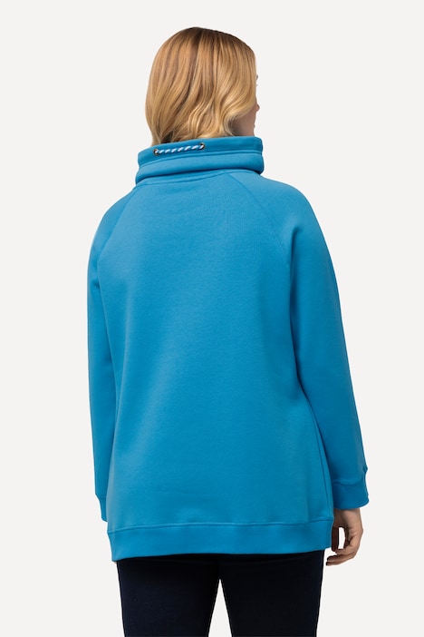 Sweatshirt, weiter Stehkragen, Taschen, Raglan-Langarm