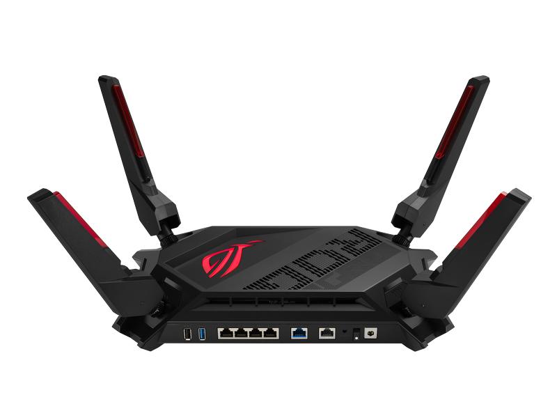 ASUS ROG Rapture GT-AX6000 GT-AX6000 Dual-Band WiFi 6 (802.11ax) Gaming Router, Dual 2.5G Ports, verbesserte Hardware, WAN Aggregation, VPN Fusion, Triple-Level Game Acceleration, kostenlose Netzwerksicherheit und AiMesh Unterstützung