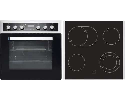 PKM ovenset met glaskeramische kookplaat BIC8-2KBGKIX-2, bruikbaar volume 56 l