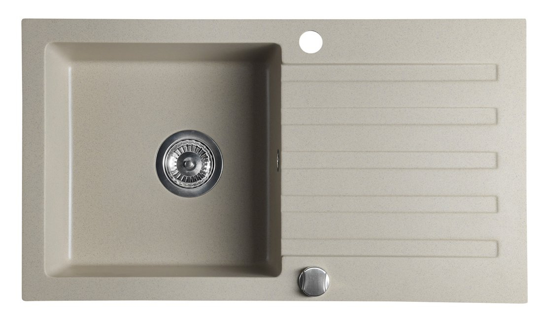 Sapho spoelbak 78x44cm met kraangat beige graniet