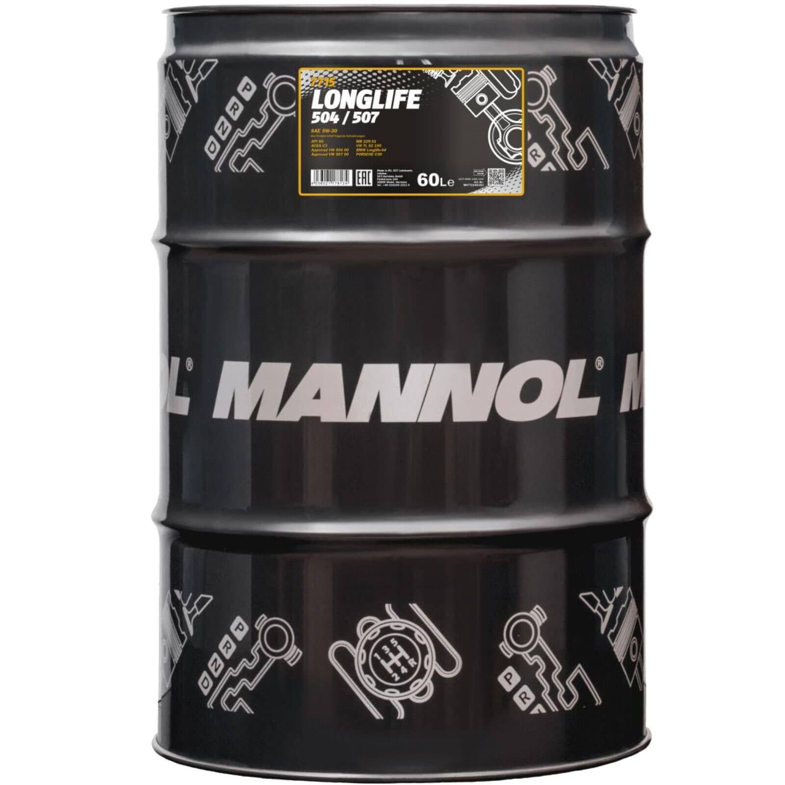 60l Mannol 7715 Motoröl Longlife 504/507 5W-30
