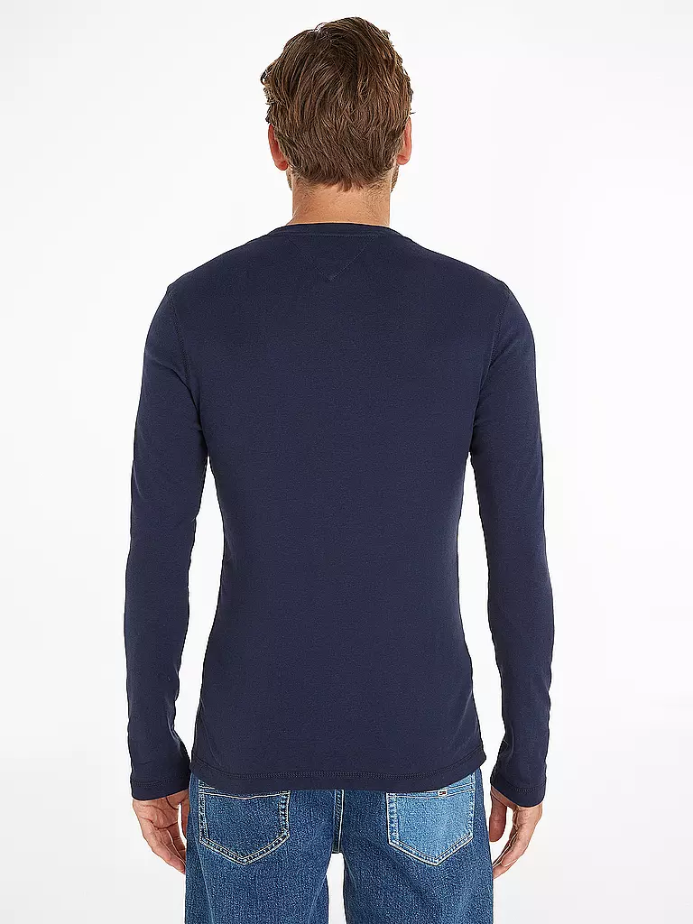 TOMMY JEANS Langarmshirt  Slim Fit dunkelblau