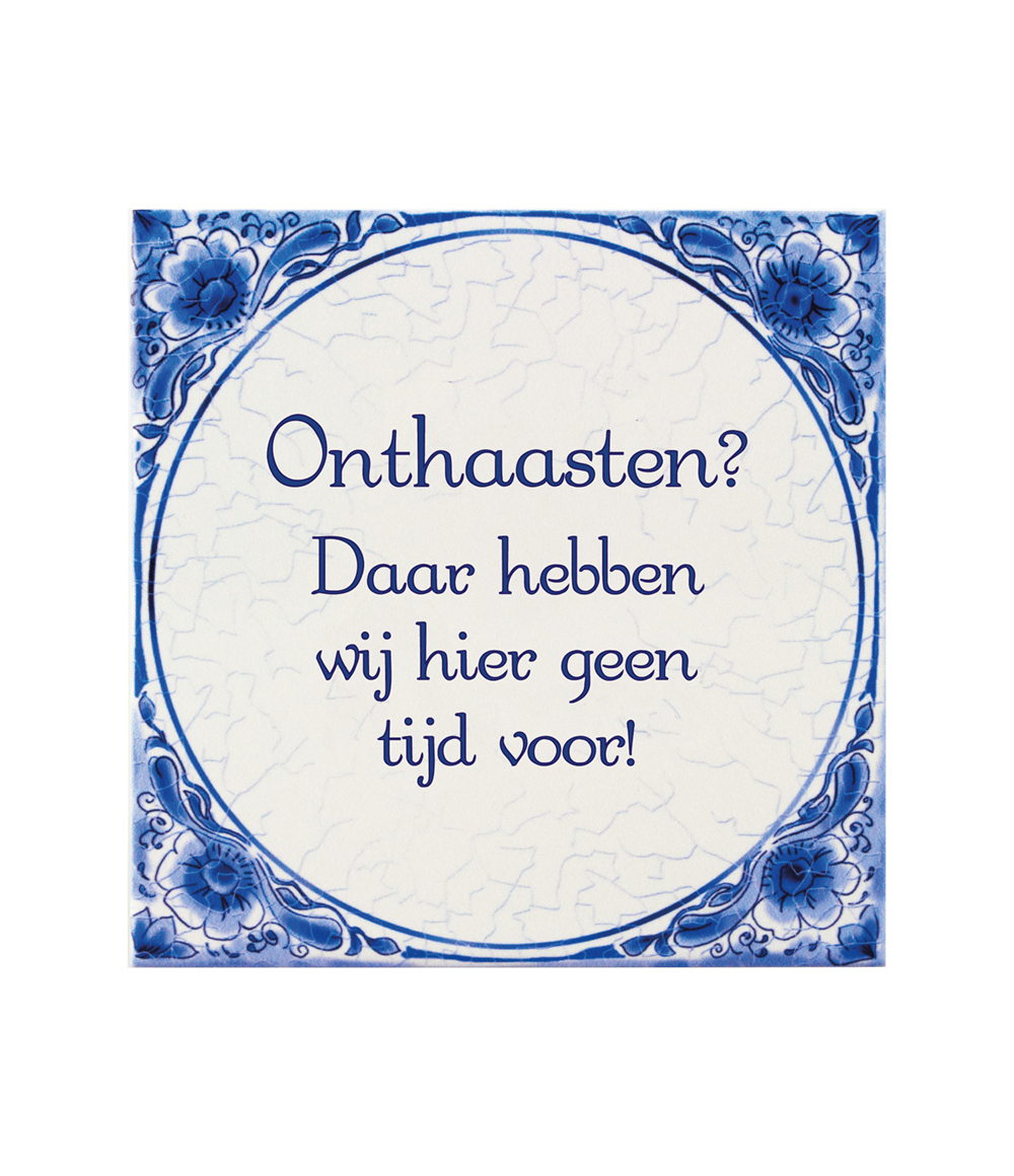 Delfts Blauw Tegel Onthaasten 14,5cm