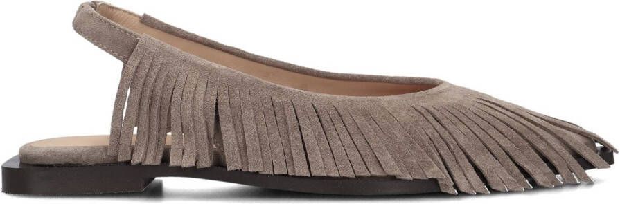 TORAL Slingbacks Dames Paris Fringes Maat: 38 Materiaal: Suède Kleur: Camel