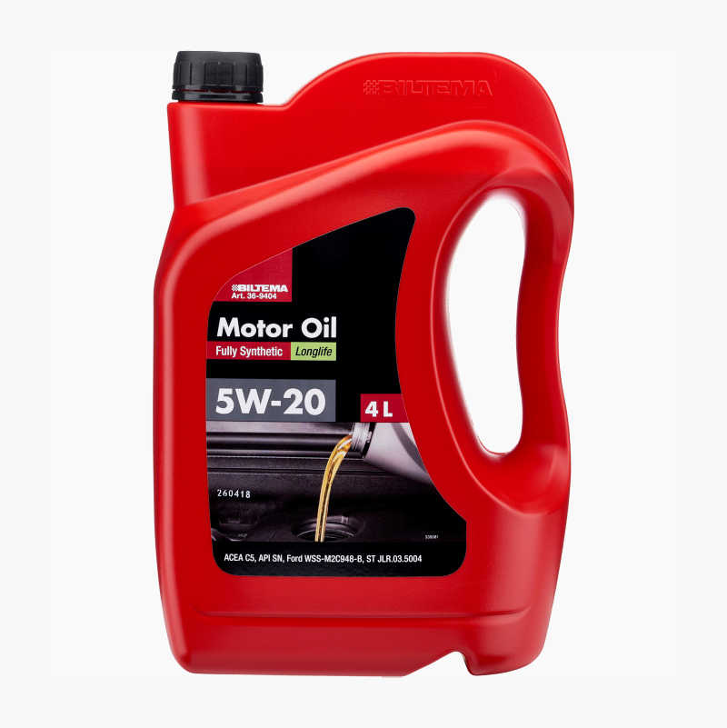 Helsyntetisk motorolje 5W–20, 4 liter