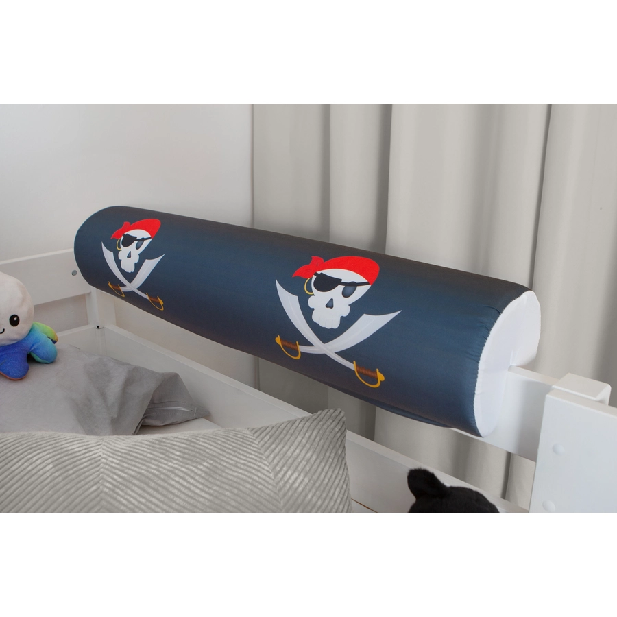 TICAA Hochbett Pirat Luan inkl. Zubehör Kiefer weiß Weiß