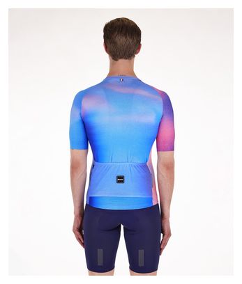Maillot Manches Courtes Unisexe Santini Ombra Eco Micro Turquoise