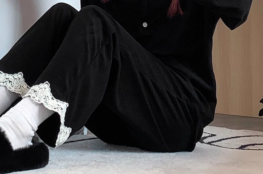 GOUB - Pyjamaset: top met lange mouwen en knoopjes + broek
