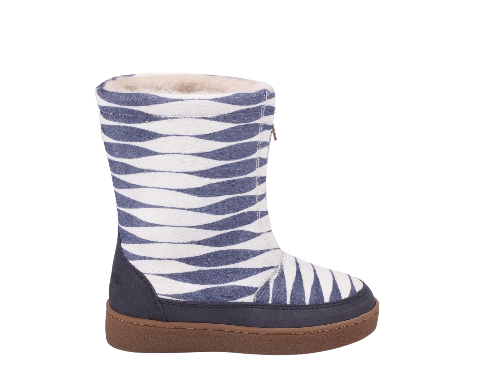 Ofili Boots | Blue Striped Cow Hair