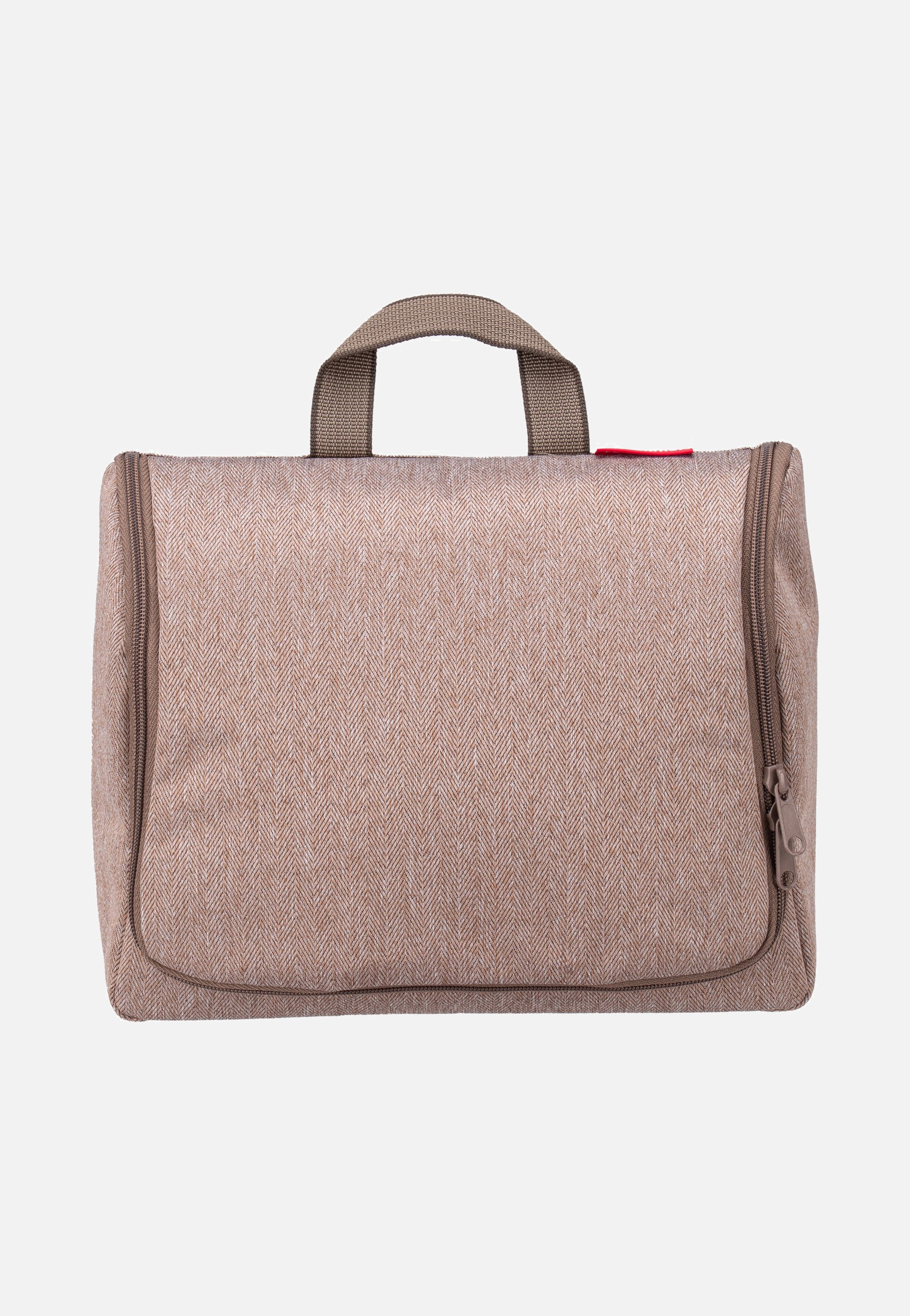 toiletbag XL Herringbone Mokka - Kosmetikkoffer