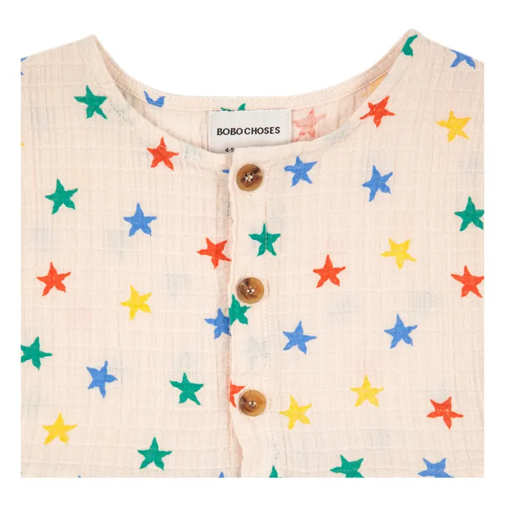Bobo Choses Robe Texturée Etoiles | Ecru