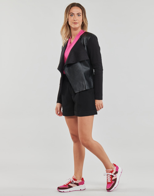 Only - ONLNEWSOUND FAUX LEATHER MIX BLAZER OTW - Noir
