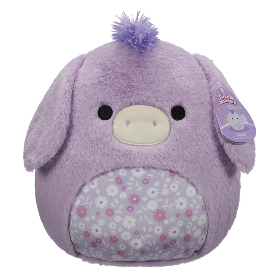 Squishmallows - 30 cm P18 Fuzz A Mallows Bamse - Delzi Donkey