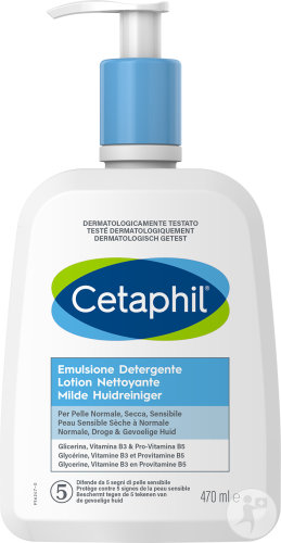Cetaphil Lotion Nettoyante Corps Et Visage Peau Sensible Sèche À Normale Flacon-Pompe 470ml