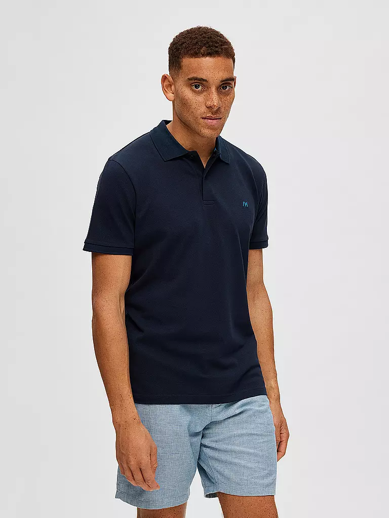 SELECTED Poloshirt SLHDANTE  blau