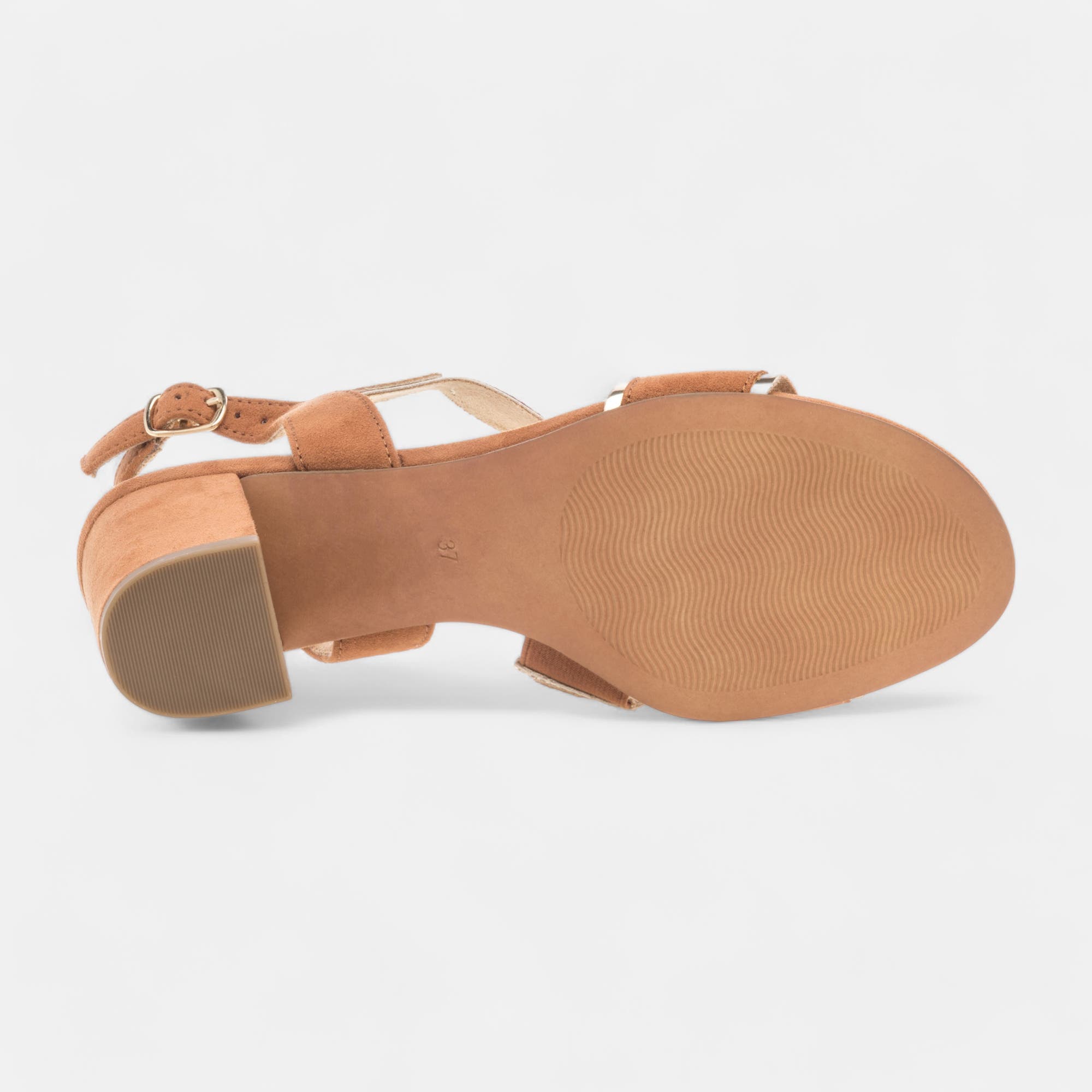 Nu-pieds à talon Femme cognac