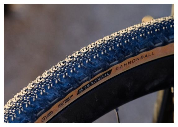 Pneu Gravel Teravail Cannonball 650b Tubeless Ready Souple Light & Supple Flancs Beiges Tan