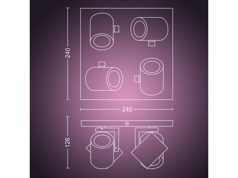 Philips Hue - Argenta 4 Spots