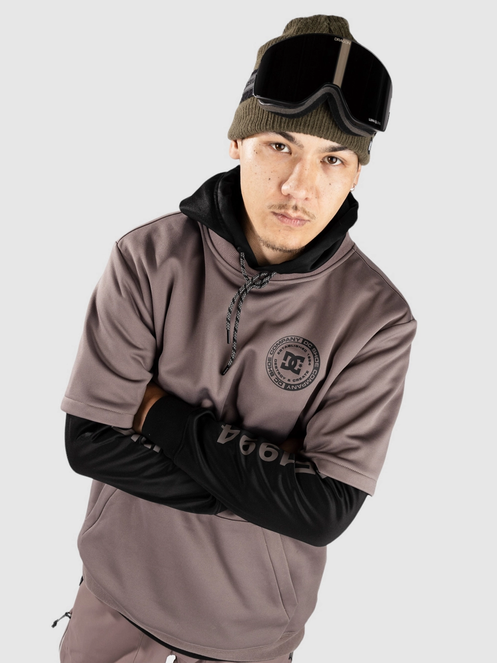DC Dryden Shred Hoodie plum truffle