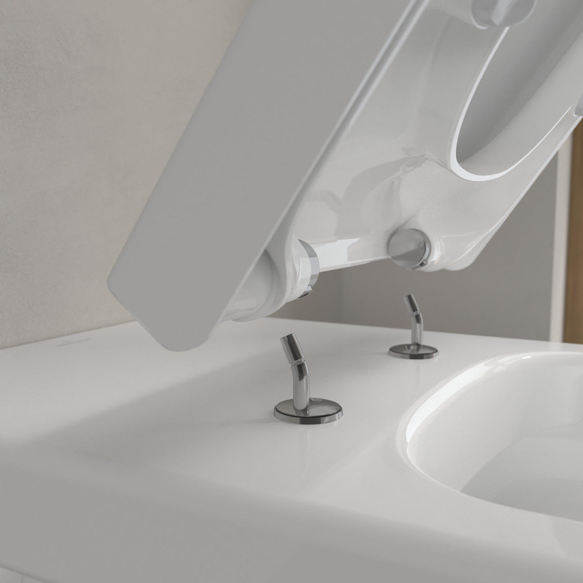 Villeroy & Boch ViCare randloos toilet extra lang recht CeramicPlus met AntiBac wit glans