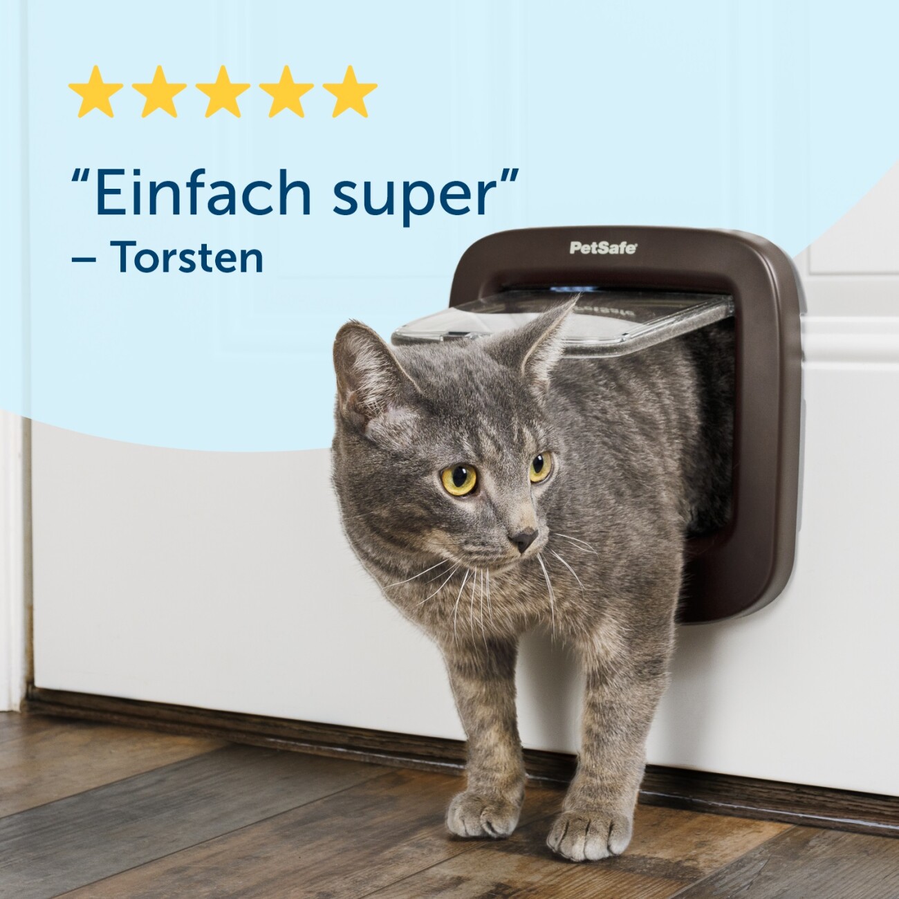 PetSafe Katzenklappe mit manueller Verriegelung, Braun