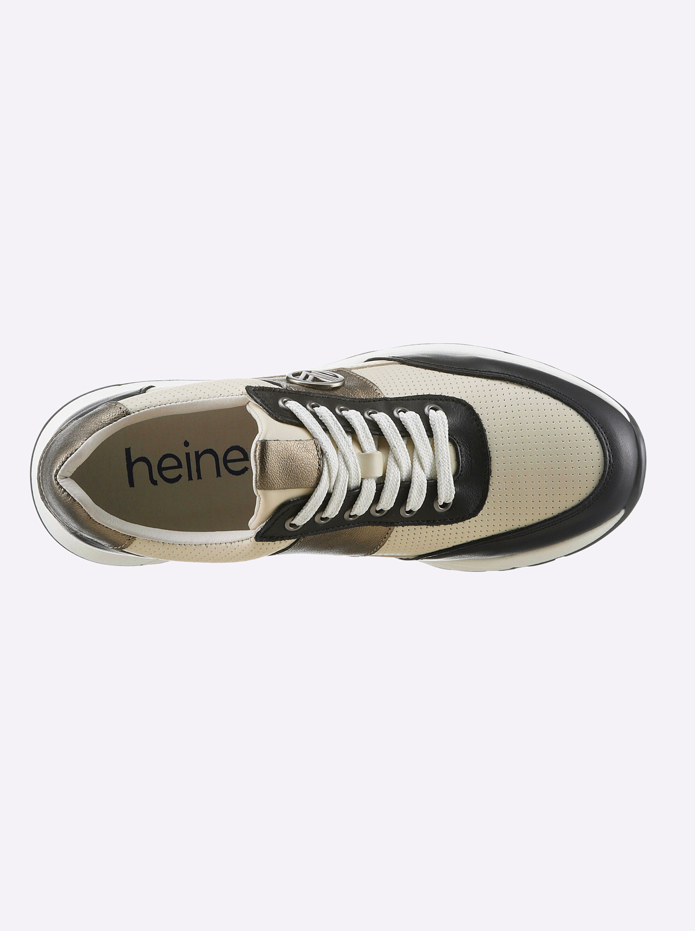 heine Sneaker in schwarz-ecru