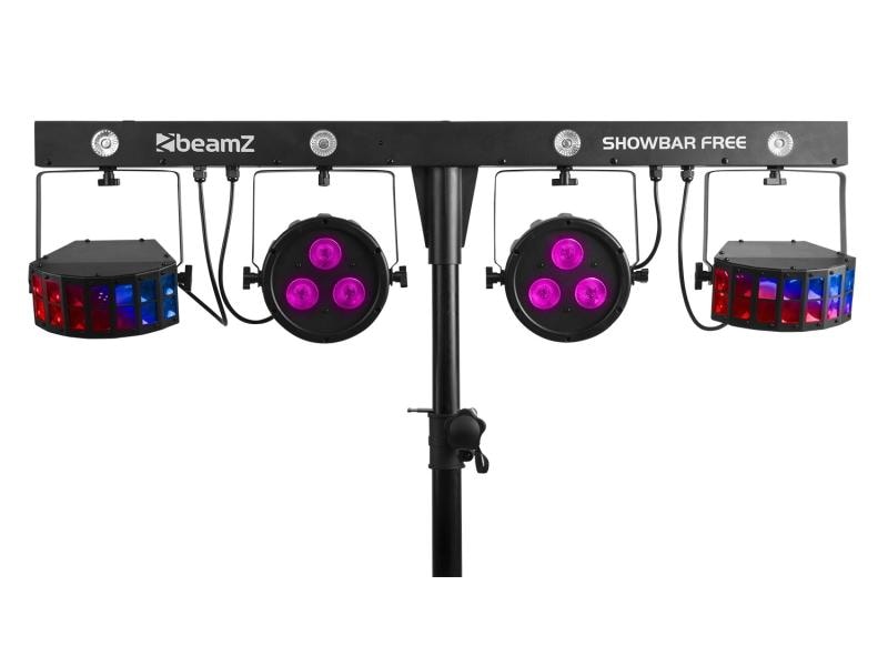 BeamZ Lichtset ShowBar Free Bar mit 2x PAR, 2x Derby und 4x Strobe