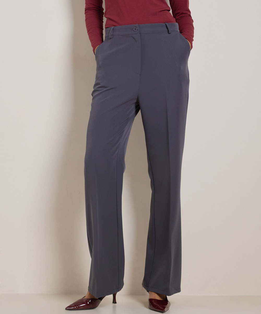 uni flared fit broek