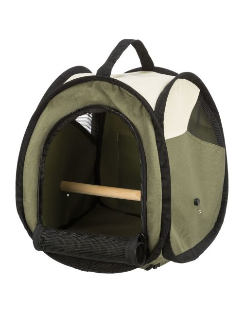 Trixie Vervoerstas - Vogeltransporttas - 27x32x27 cm Olijfgroen Beige