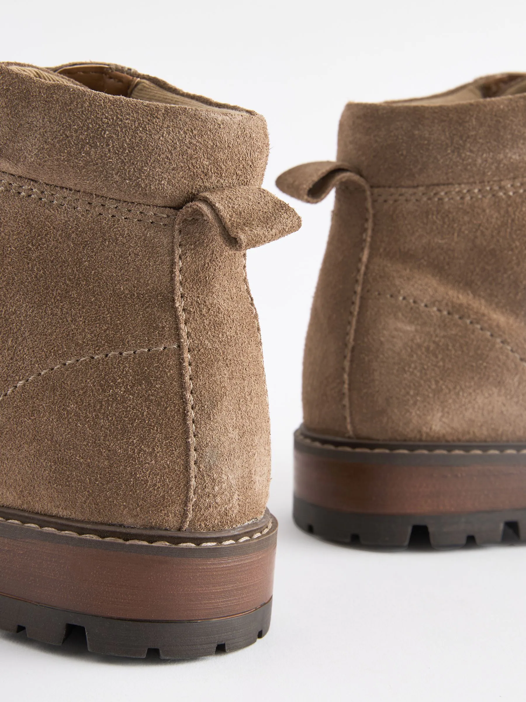 Pastelgeel - Leren hoge schoenen