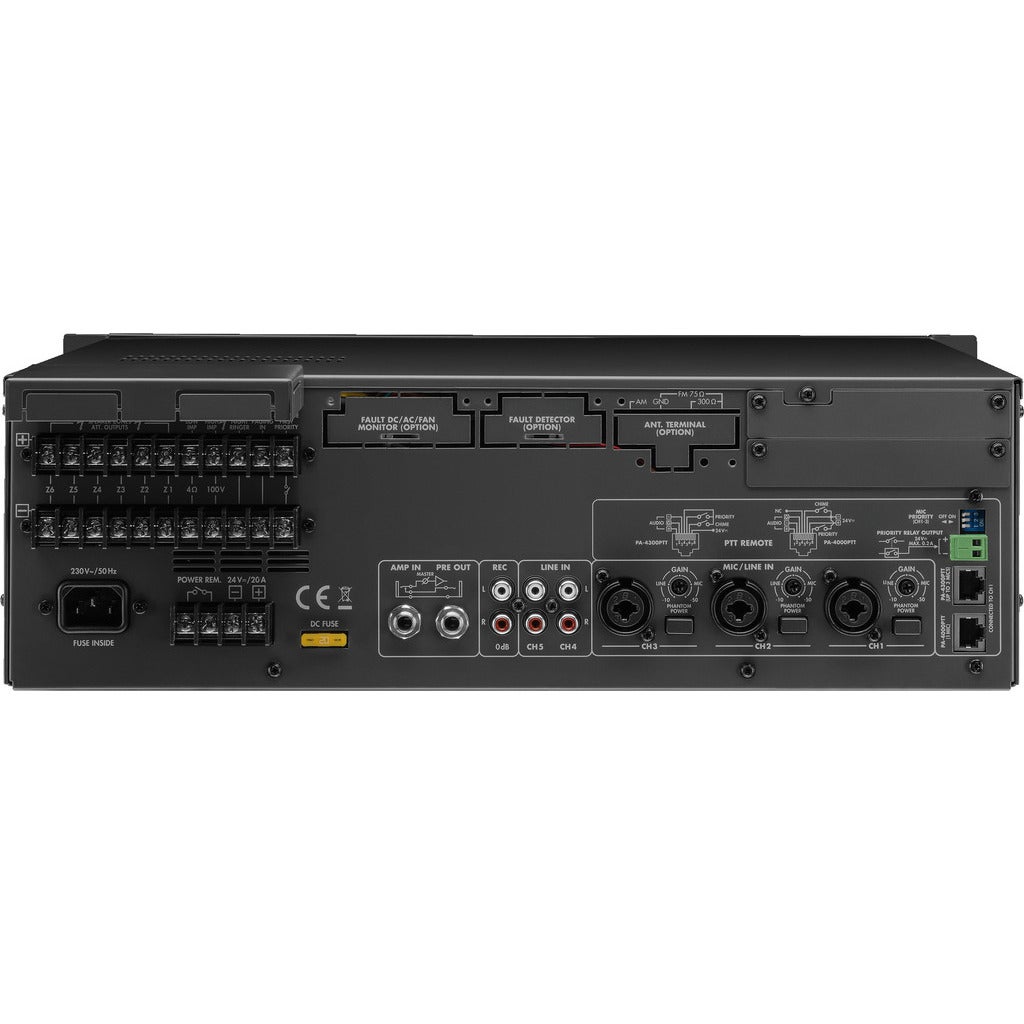Monacor PA-6240 6-zone mono mixing versterker 240W