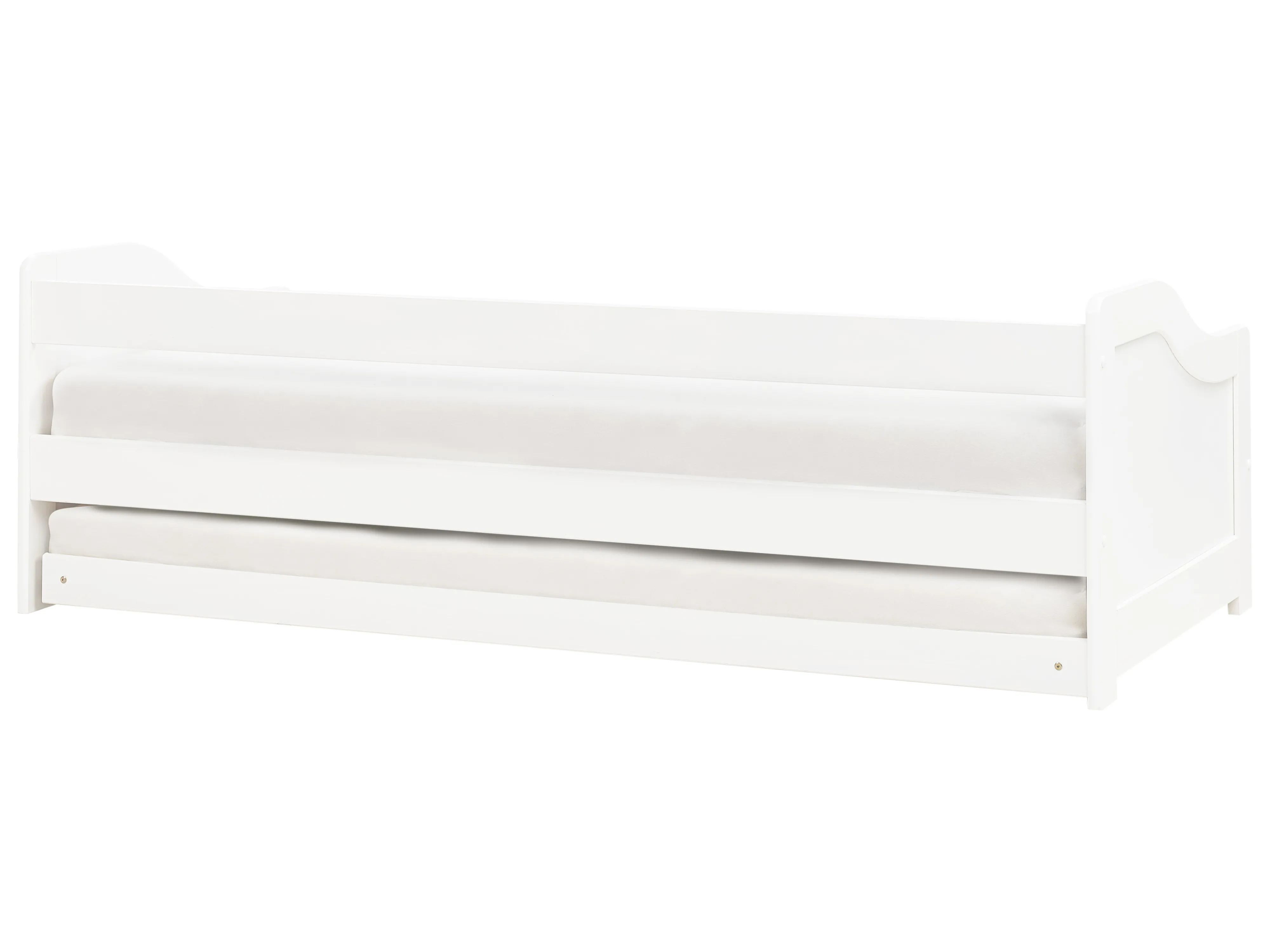 Onderschuifbed Dennenhout LUNERAY 90 x 200 cm Wit