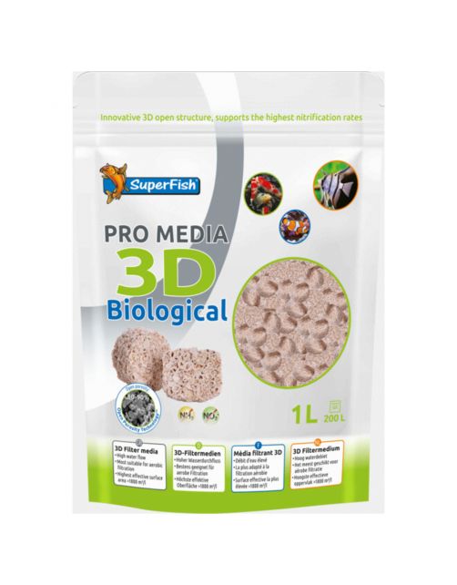 Superfish Pro Media 3d - Filtermateriaal - 1000 ml